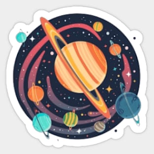 outer space planet Sticker